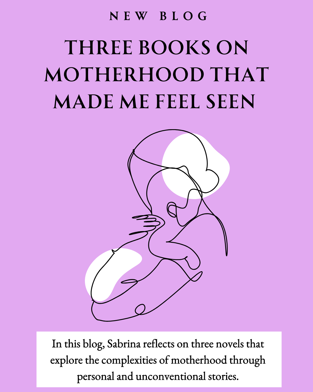 Grey And Black Simple Motherhood Book Cover